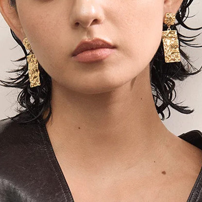 Lustre Gold Sculptural Earrings