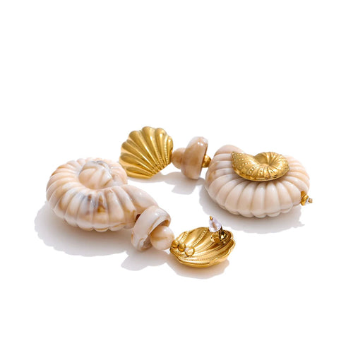 Riviera Shell Statement Earrings