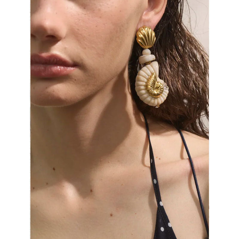 Riviera Shell Statement Earrings