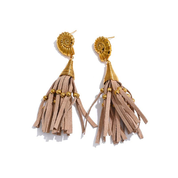 Nautilus Tassel Earrings