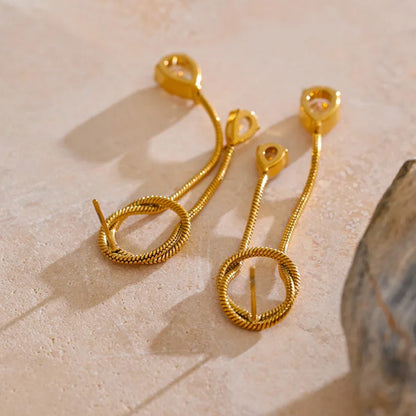 Eclat Gold Drop Earrings