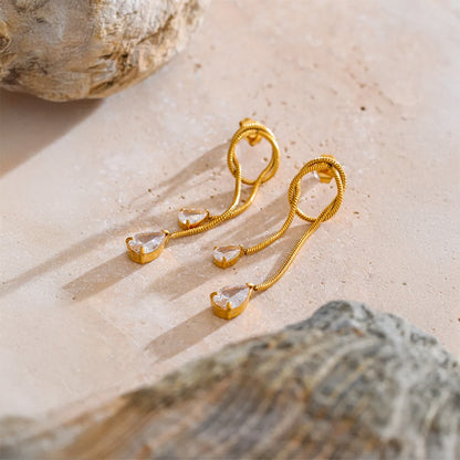 Eclat Gold Drop Earrings