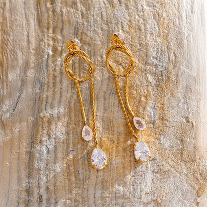 Eclat Gold Drop Earrings