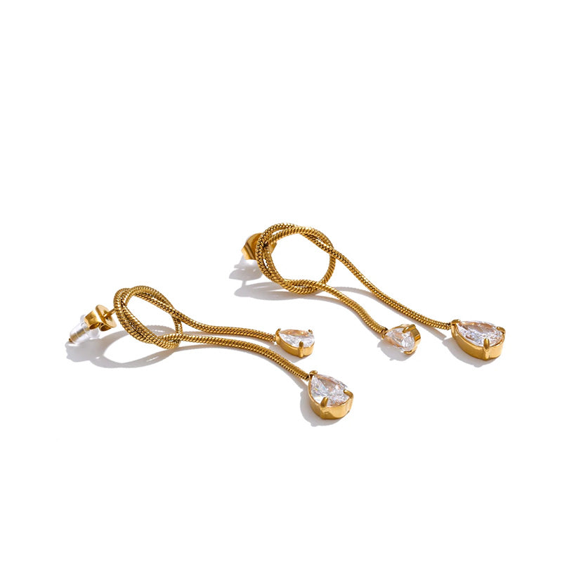 Eclat Gold Drop Earrings
