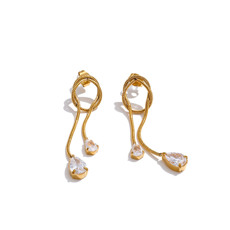 Eclat Gold Drop Earrings
