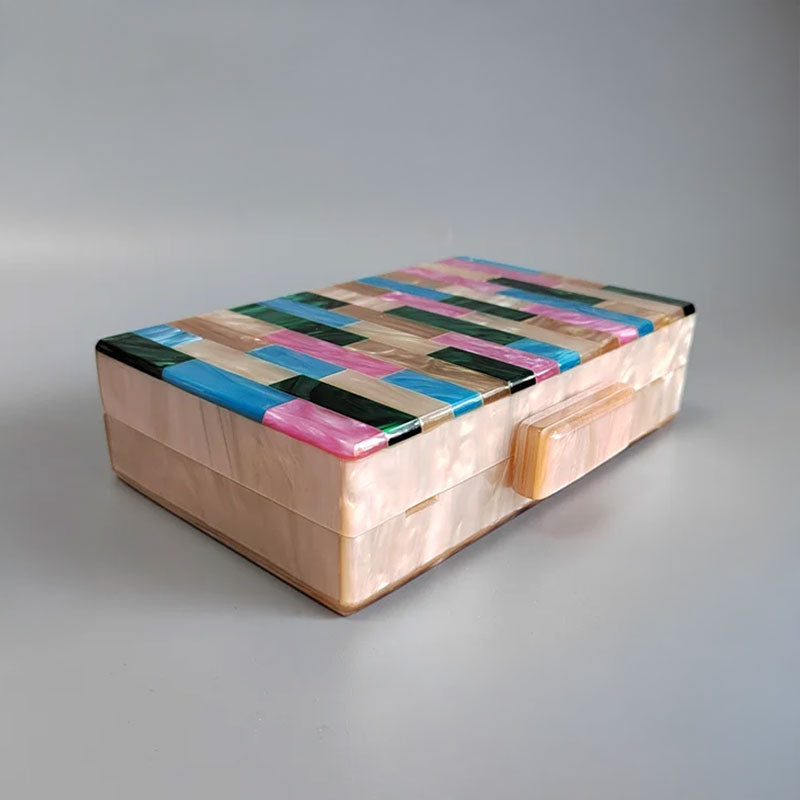 Oasis Mosaic Acrylic Clutch