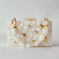 Pearl Dot Acrylic Clutch