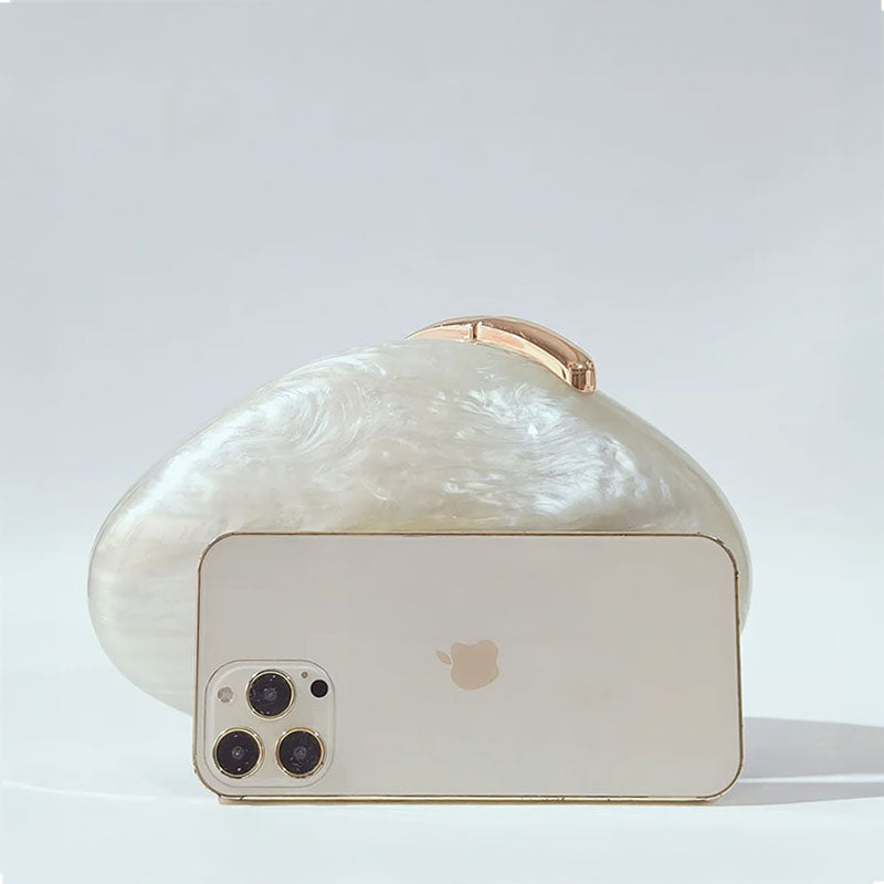 Pearl Leaf Acrylic Clutch
