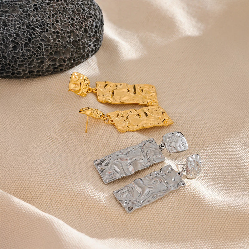 Lustre Gold Sculptural Earrings