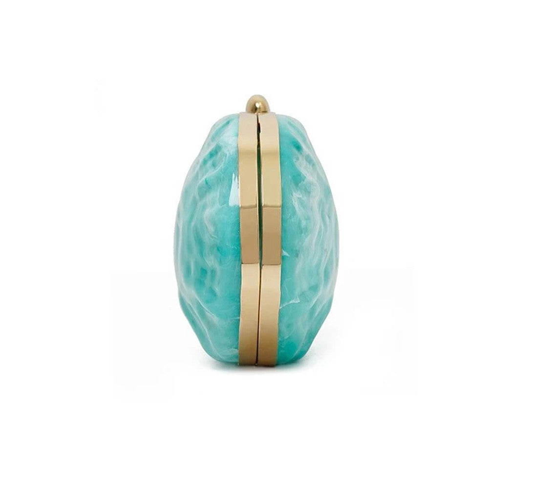 Retro Couture Shell Clutch