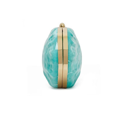 Retro Couture Shell Clutch