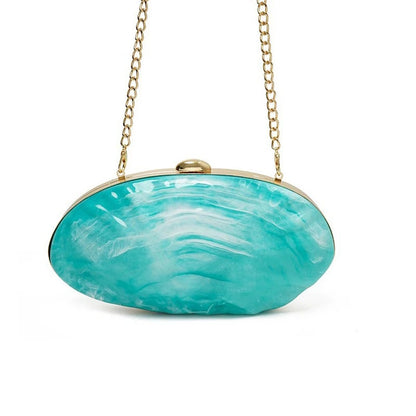Retro Couture Shell Clutch