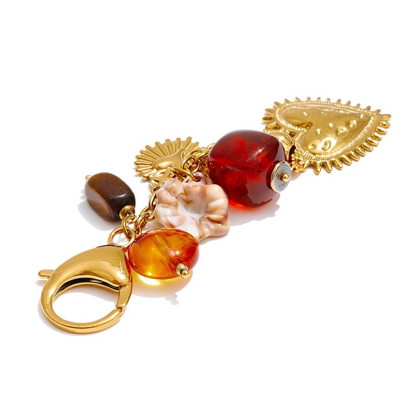 Sacred Heart Charm Keychain