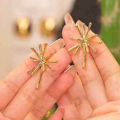 Spark Gold Burst Earrings