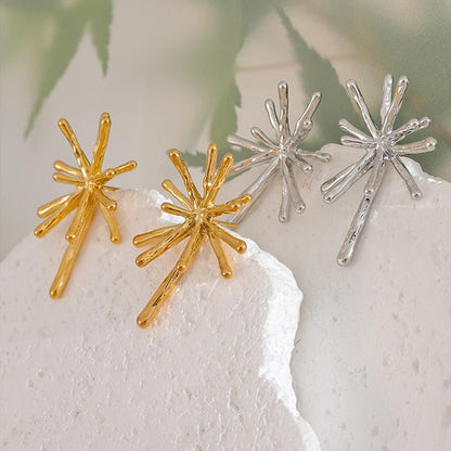 Spark Gold Burst Earrings