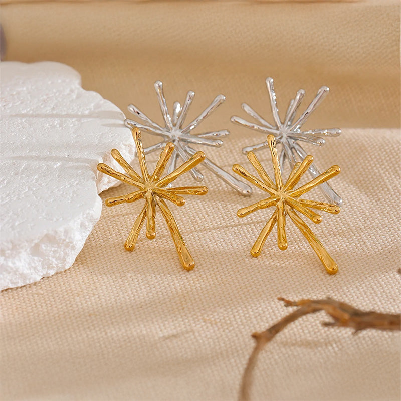 Spark Gold Burst Earrings