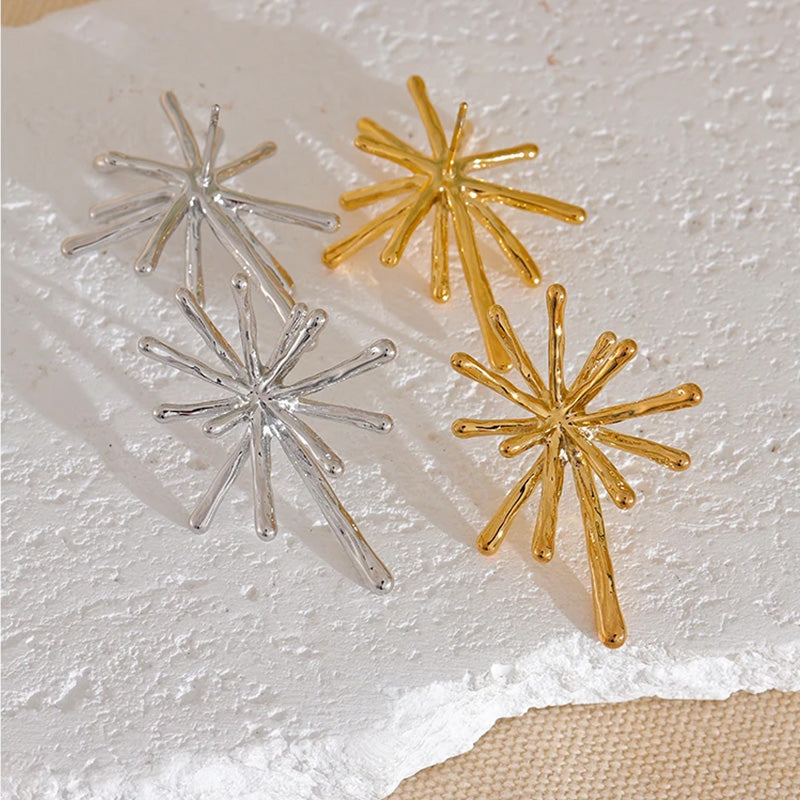 Spark Gold Burst Earrings