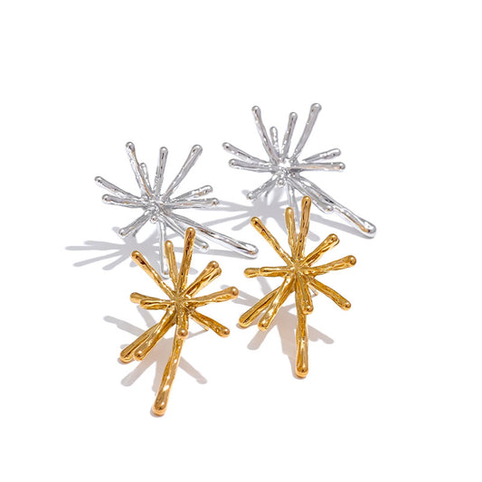 Spark Gold Burst Earrings