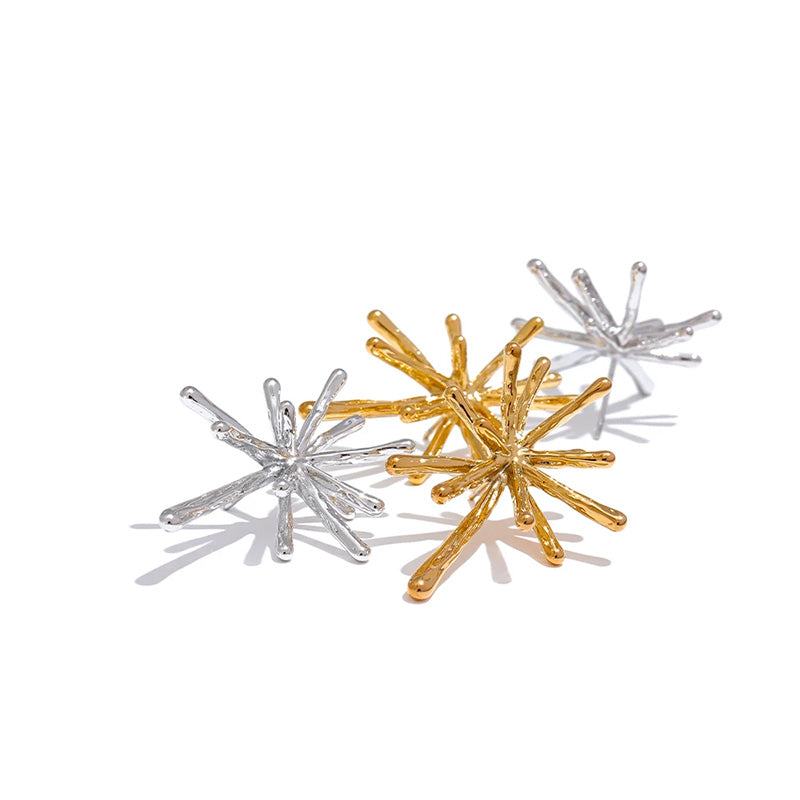 Spark Gold Burst Earrings