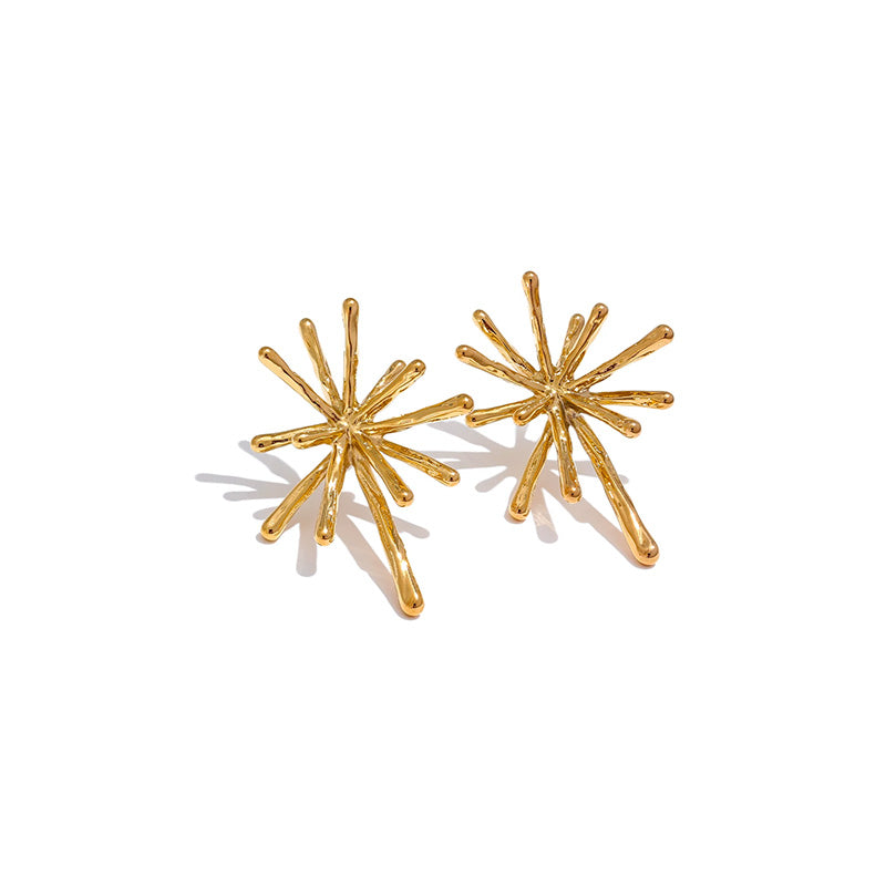 Spark Gold Burst Earrings