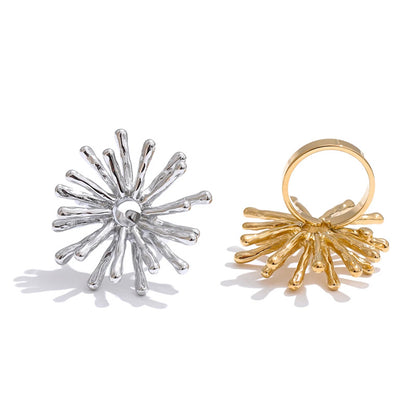 Spark Gold Burst Ring