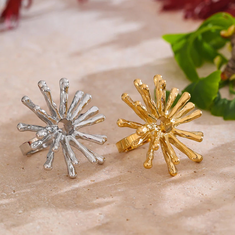 Spark Gold Burst Ring