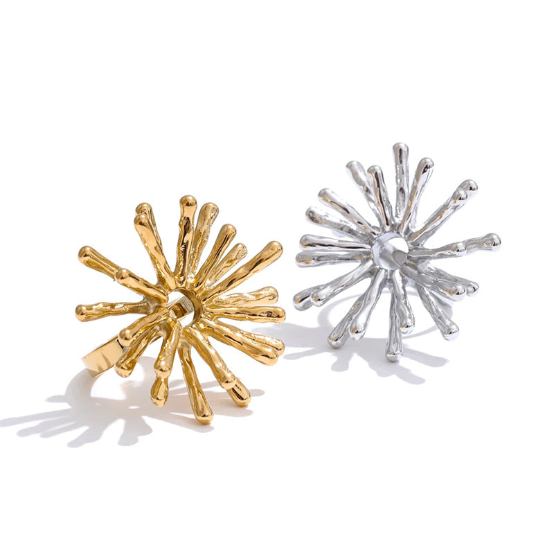 Spark Gold Burst Ring