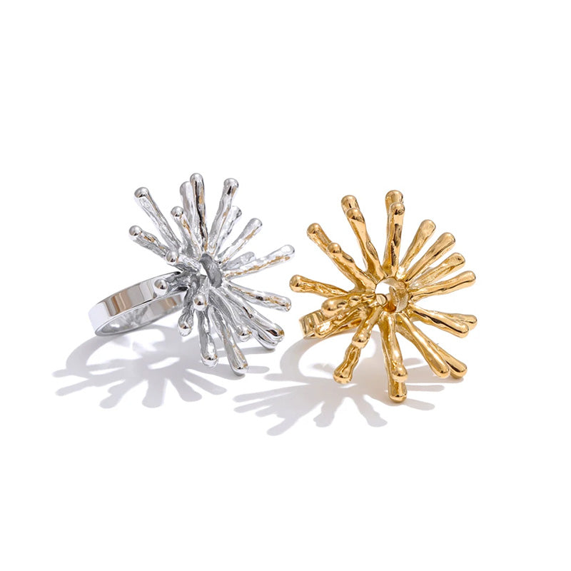 Spark Gold Burst Ring