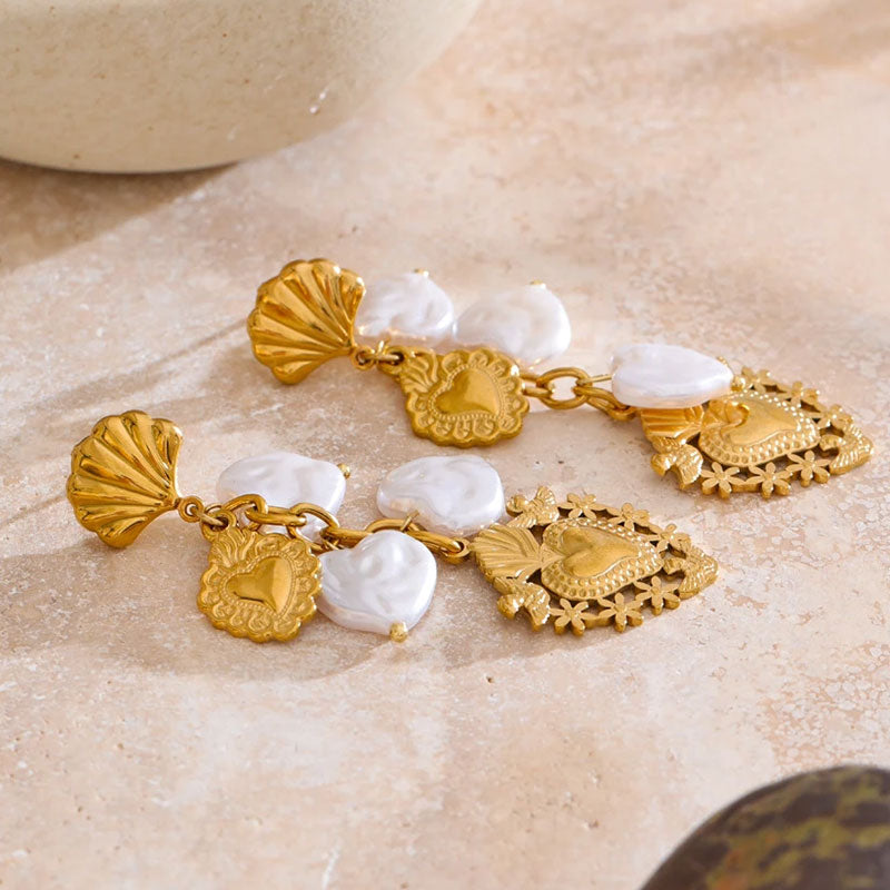 Venus Shell Pearl Earrings