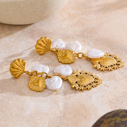Venus Shell Pearl Earrings