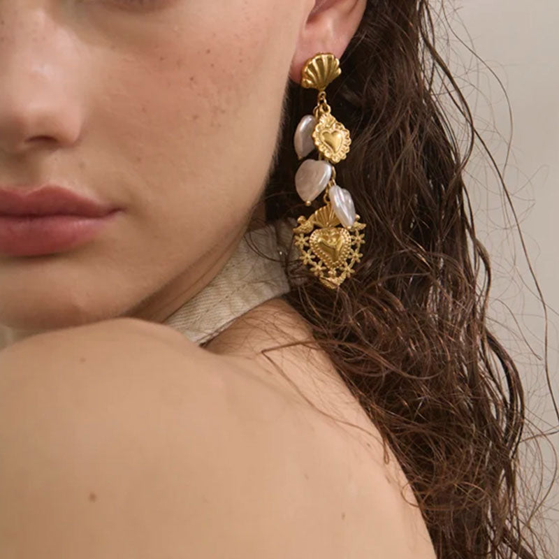 Venus Shell Pearl Earrings