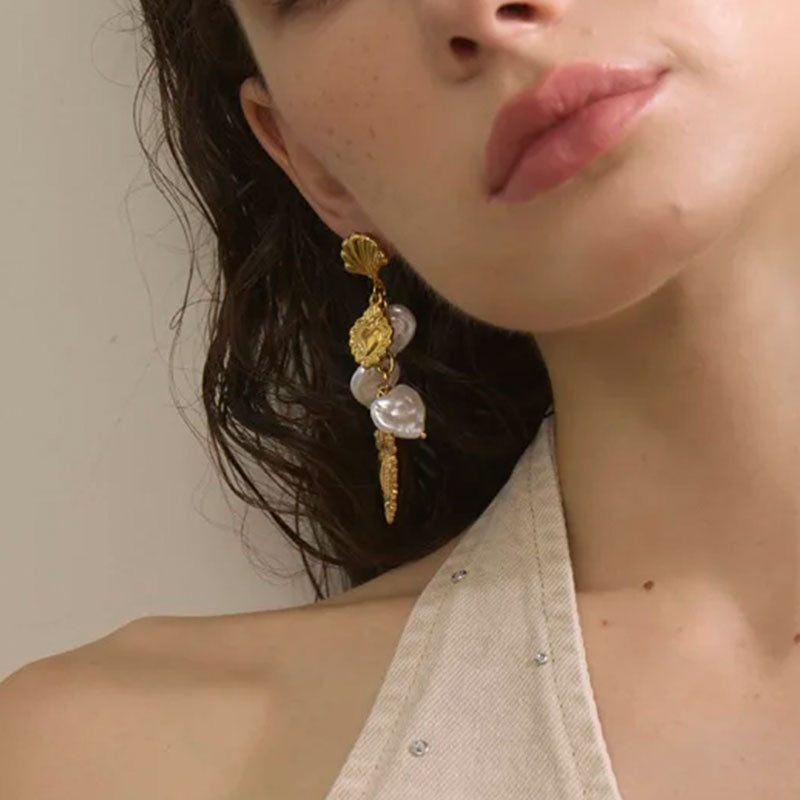 Venus Shell Pearl Earrings